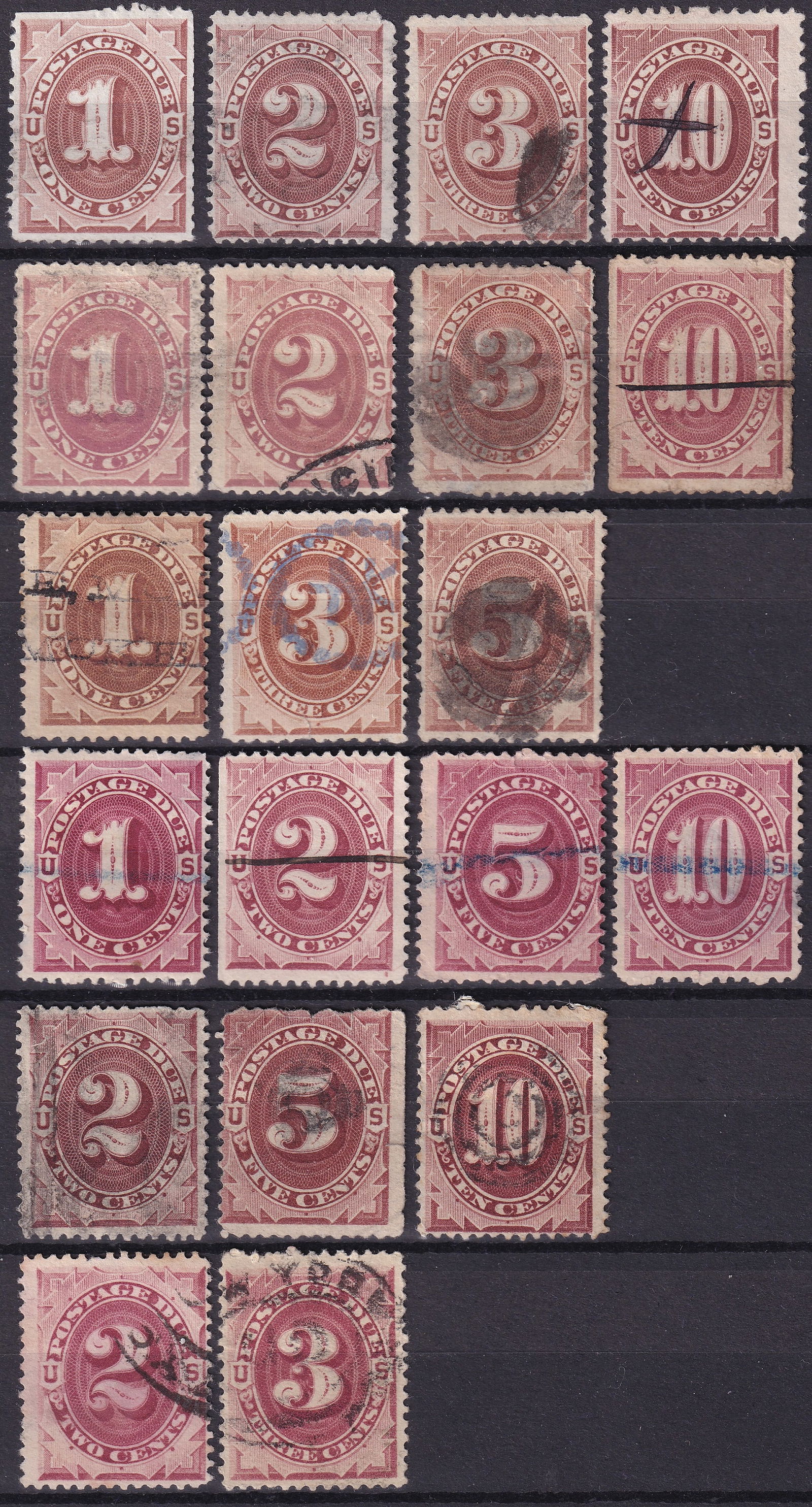 Hong Kong 1953 Coronation Issue, 10 cents black-lilac, Scott 184 (1 of 2)