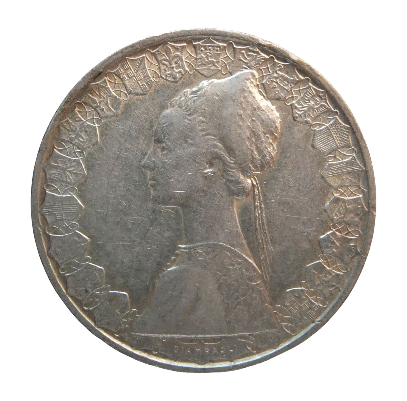 1958 Italy 500 Lire silver coin, Caravelle, Roma Mint, KM#98: Issued in 1958 by the Italian Republic, this 500 Lire silver coin?commonly known as the ?Caravelle” type?features one of Italy's most iconic post-war coinage designs. Minted in Rome by the Istit