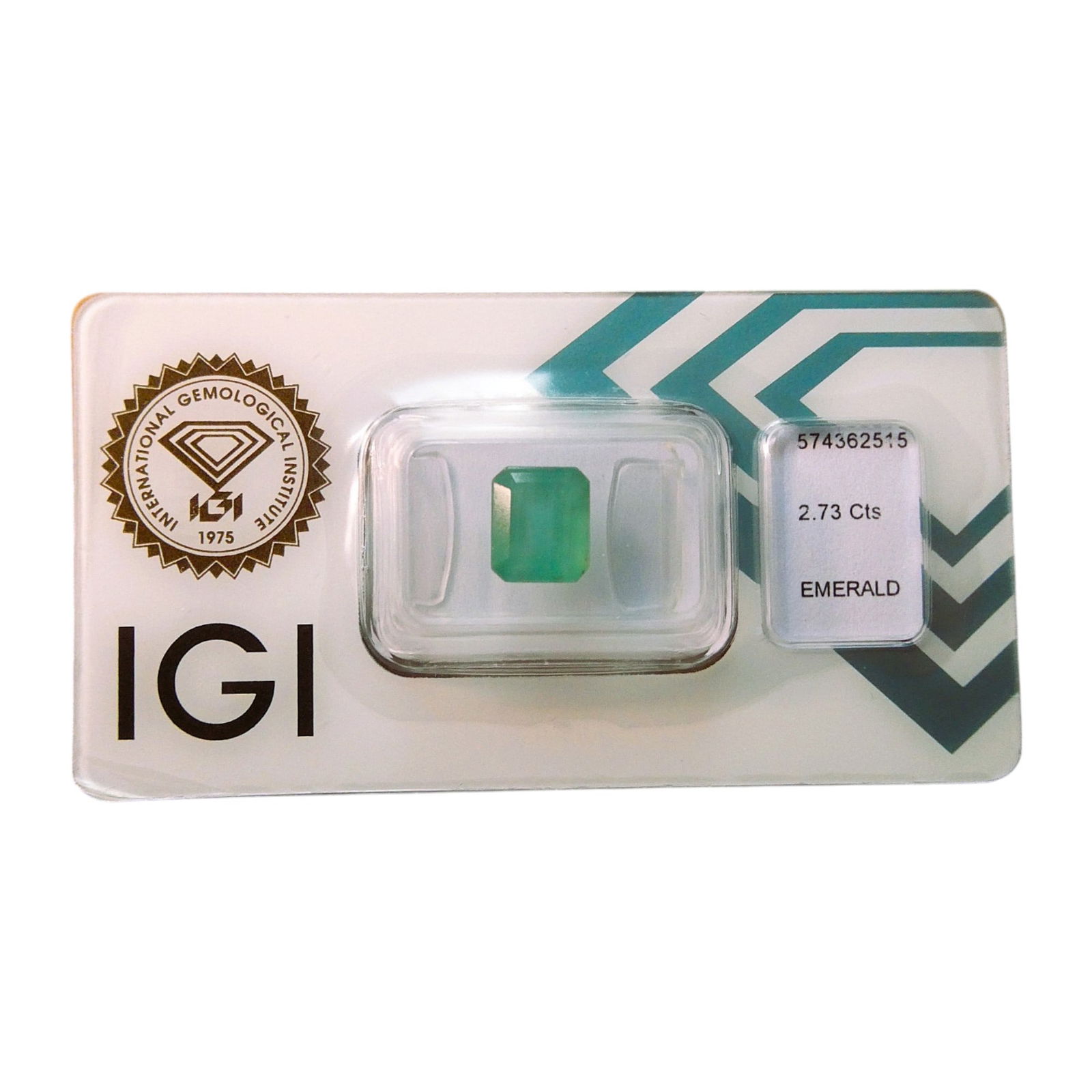 Zambia Emerald, 2.73 ct, IGI Certified, Report No. 574362515 (1 of 5)