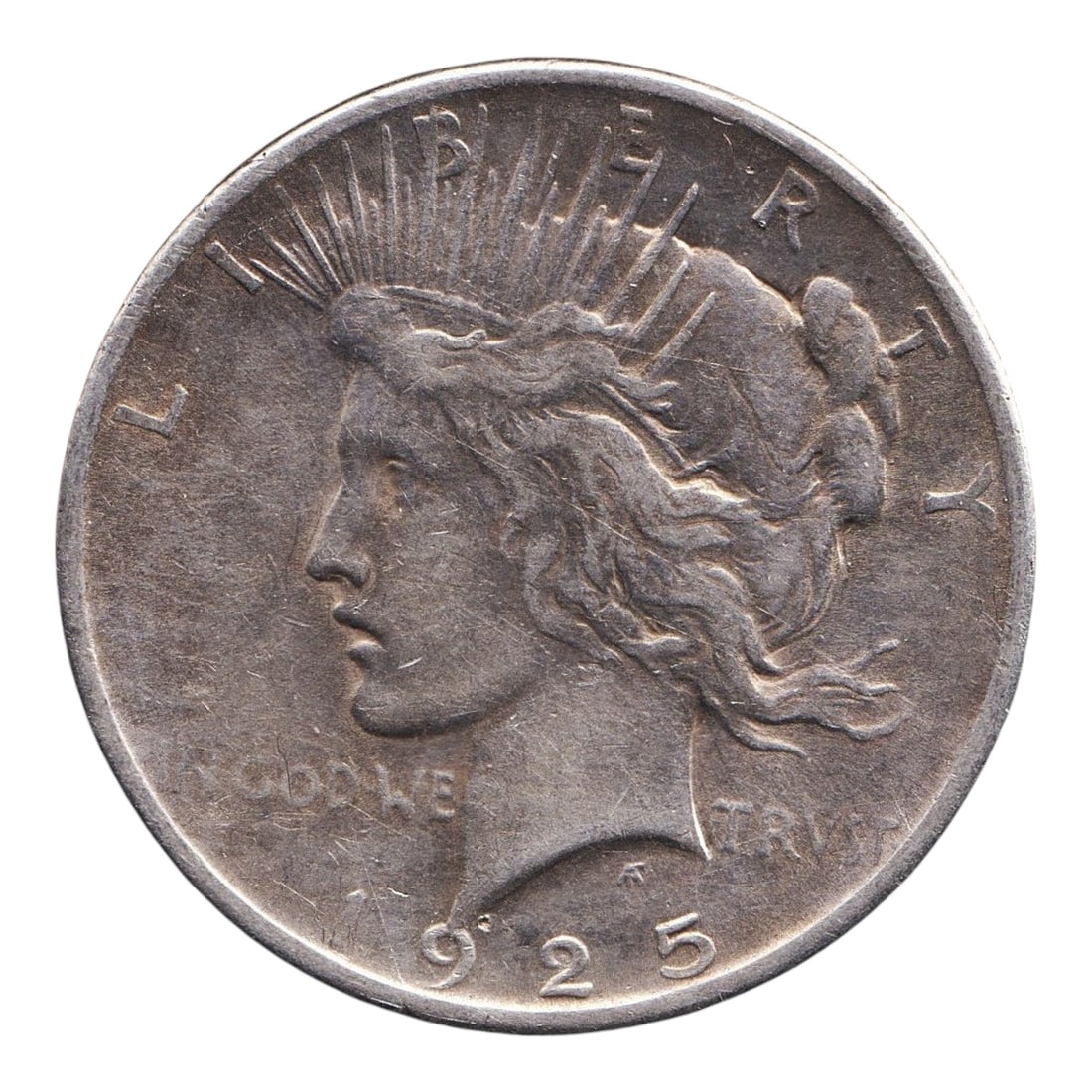 USA 1 Dollar 1925, Peace Dollar, Liberty Head & Eagle, Silver Coin (1 of 2)