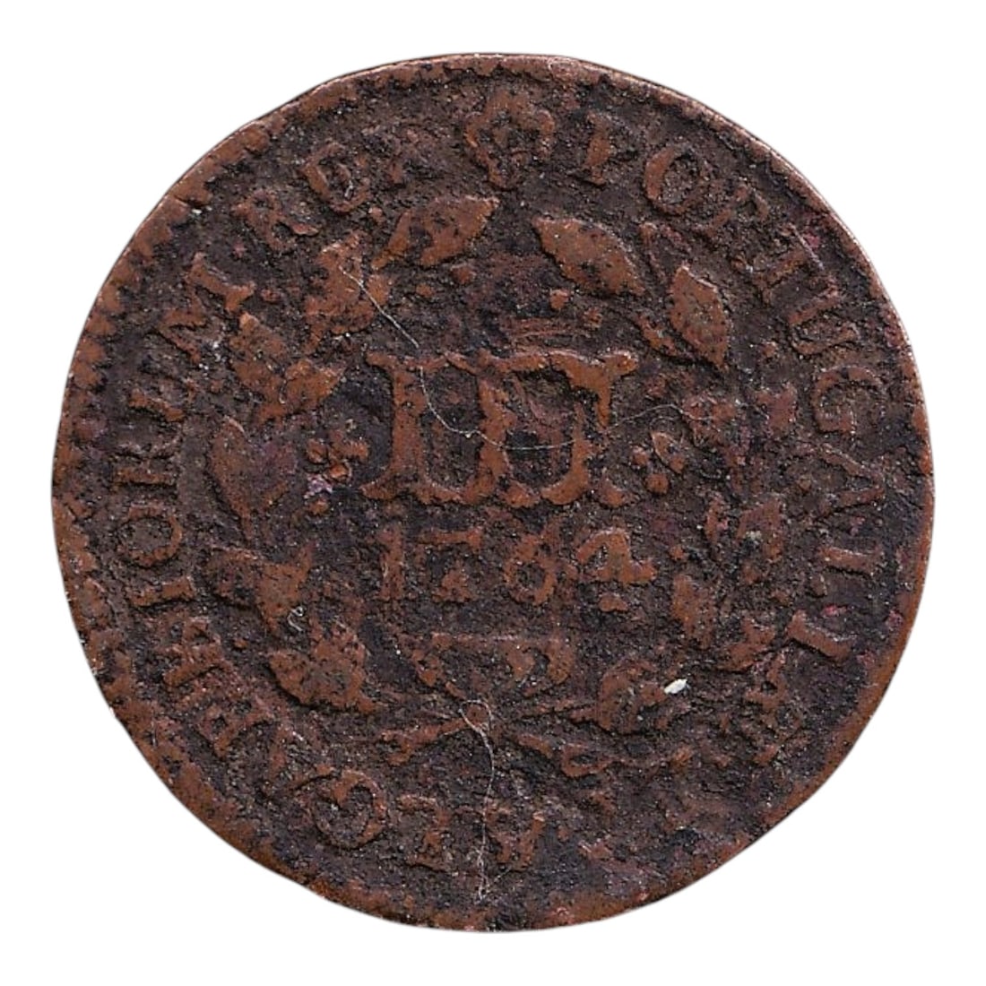 Portugal 1764 Copper 3 Reis Joseph I "The Reformer" KM#241.2 (1 of 2)