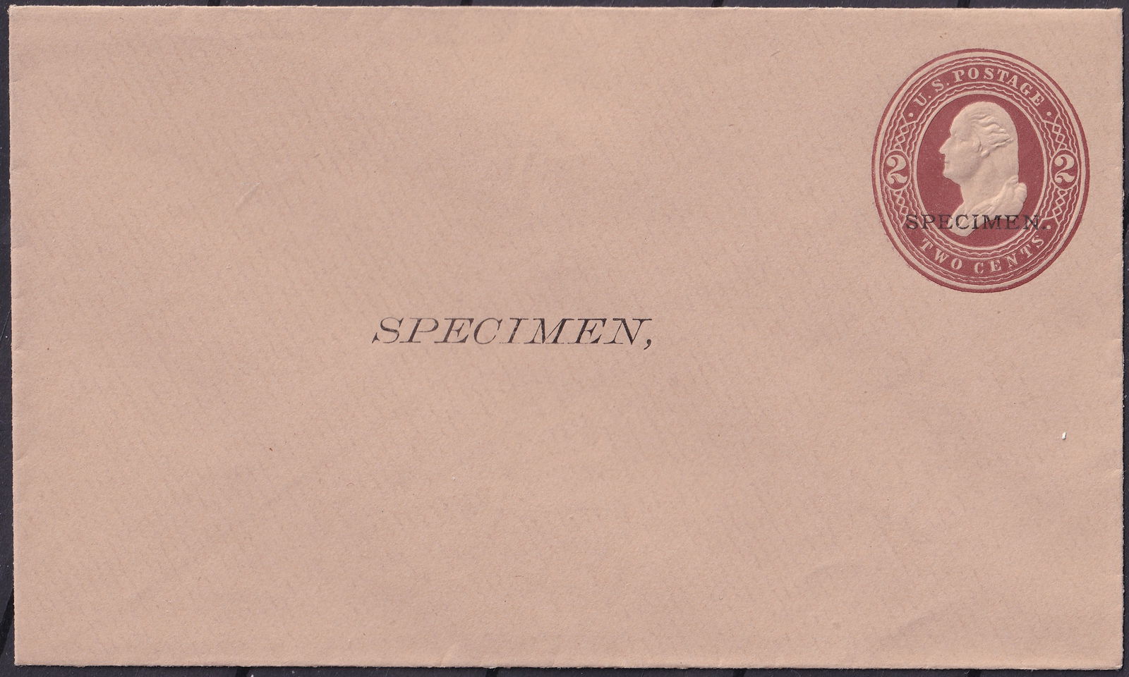 United States 1874 Postal Stationery U277 Two Cents Washington Specimen UPSS 794 SF34 F320 (1 of 2)