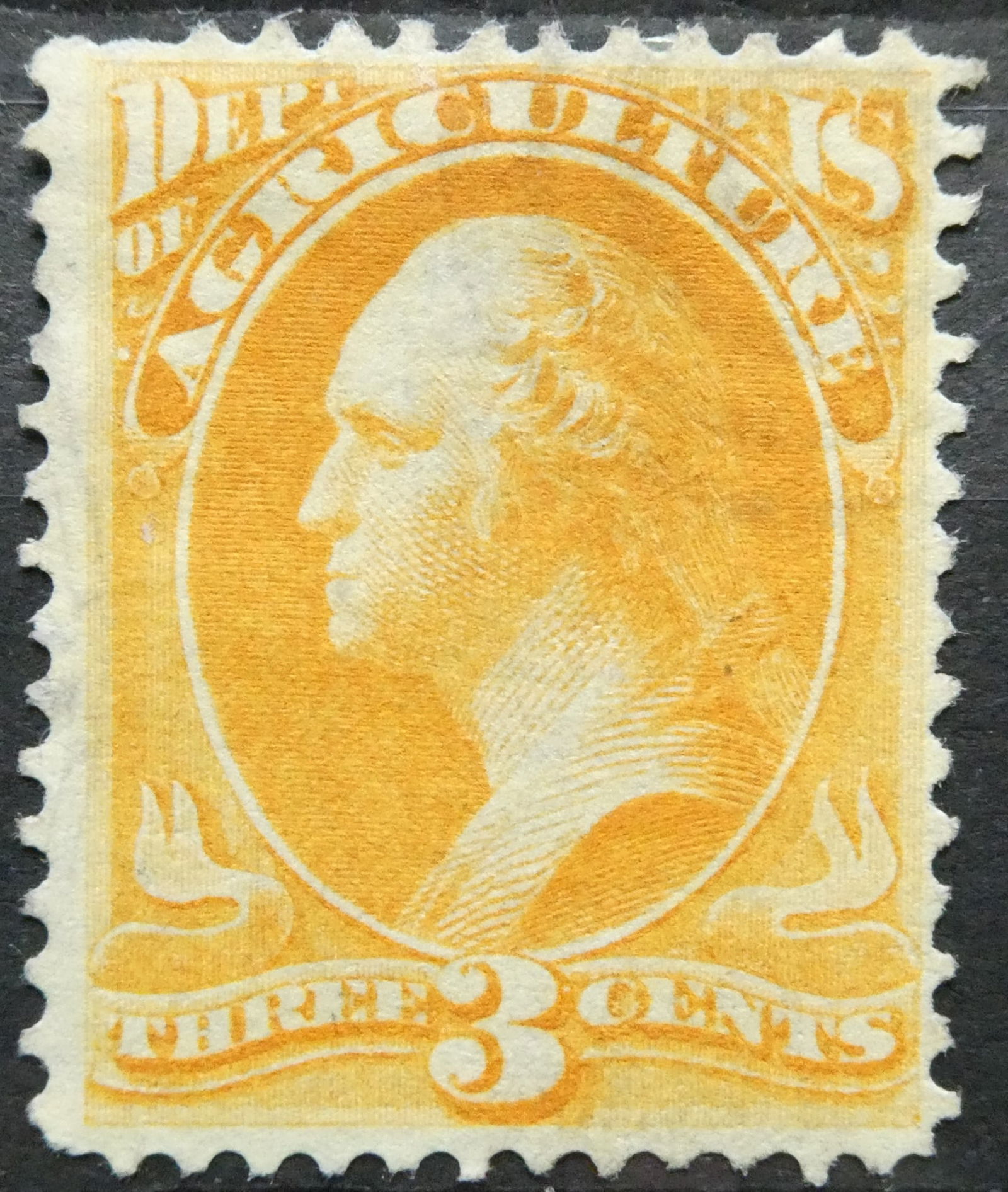 USA 3 cent Official stamp, Agriculture Dept., 1879, MNH, Sc O95 (1 of 2)