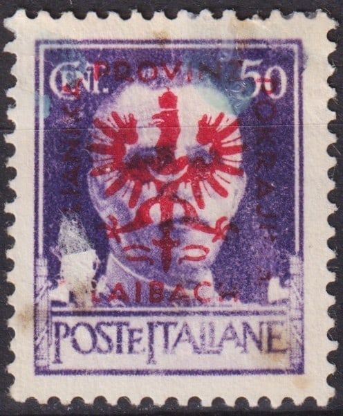 1944 Slovenia German Occupation Ljubljana SG DE-LA 72 50c Laibach (1 of 2)