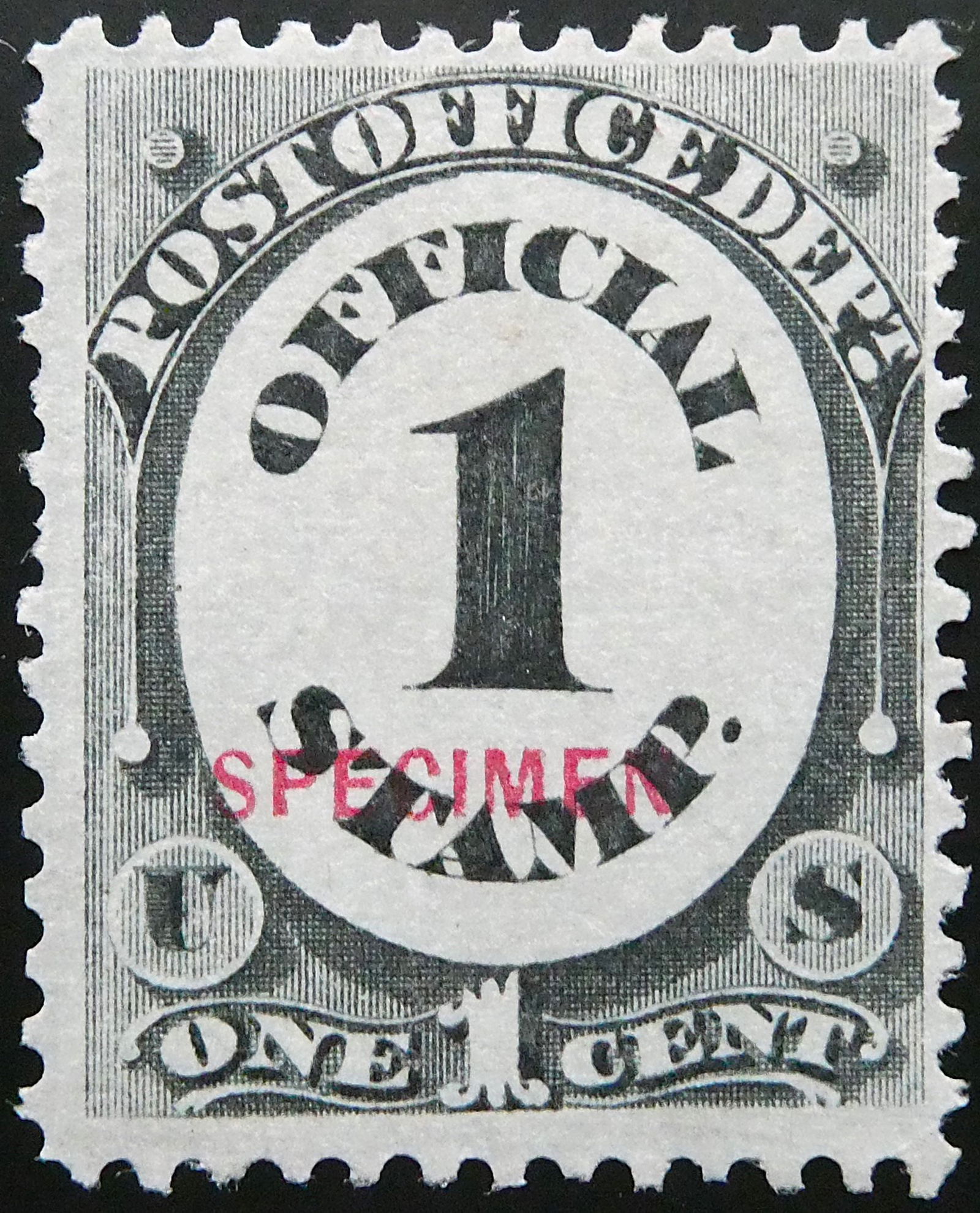 US 1 Cent Post due Post Office SPECIMEN Scott O47S MNH (1 of 2)