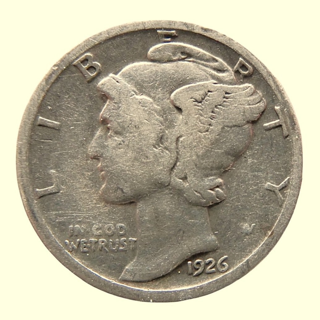 1926 USA Mercury Dime 10¢ Silver coin KM#140 (1 of 2)