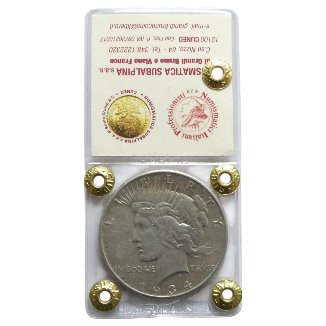 1934 Peace Silver Dollar, Philadelphia Mint KM#150 Certified BB/SPL (1 of 4)