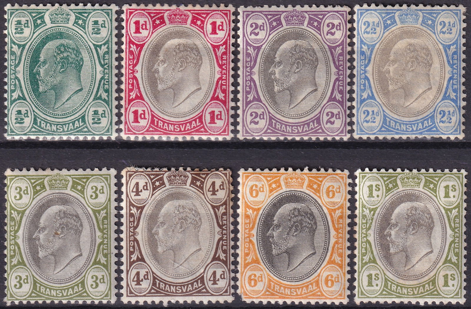 Transvaal 1902–1908 King Edward VII Definitives SG 251 259 273a MNH Set (1 of 2)
