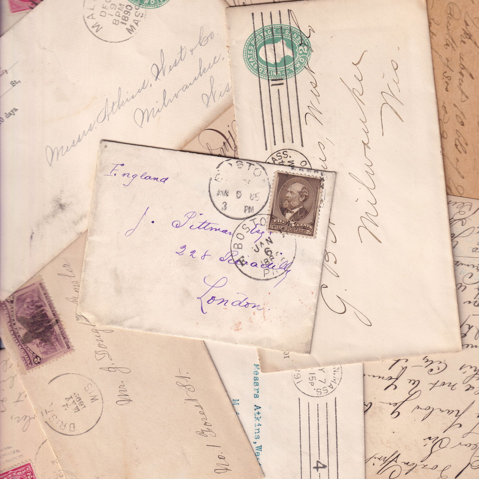 United States 1800s Postal History Group 30 Items Mixed Covers Wrappers Cards (1 of 5)