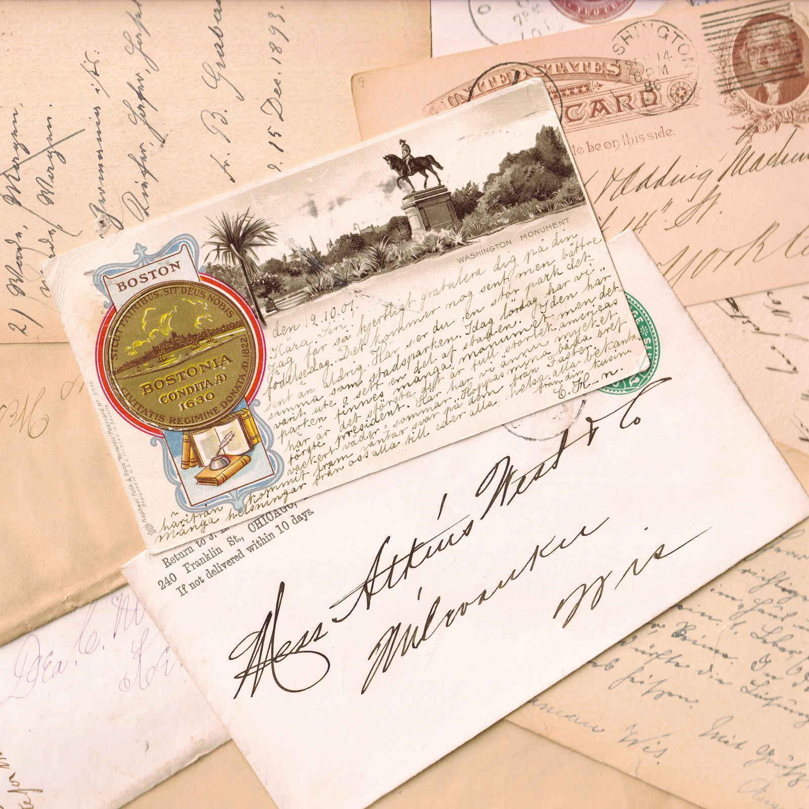 19th Century United States Postal History Lot 30 Covers Wrappers Cards (1 of 5)