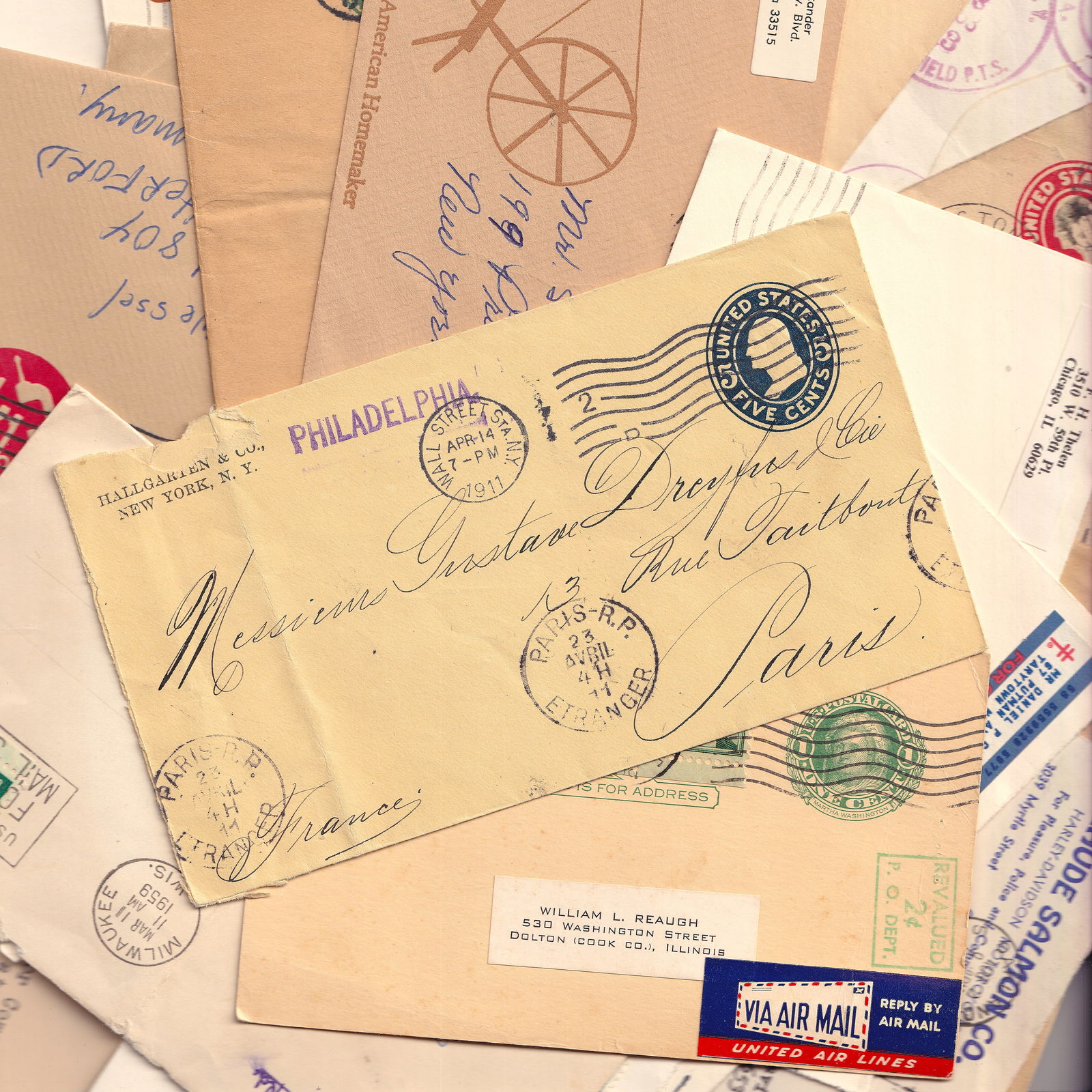 1900s United States And Europe Postal History Covers Wrappers Postcards 30 Items (1 of 5)