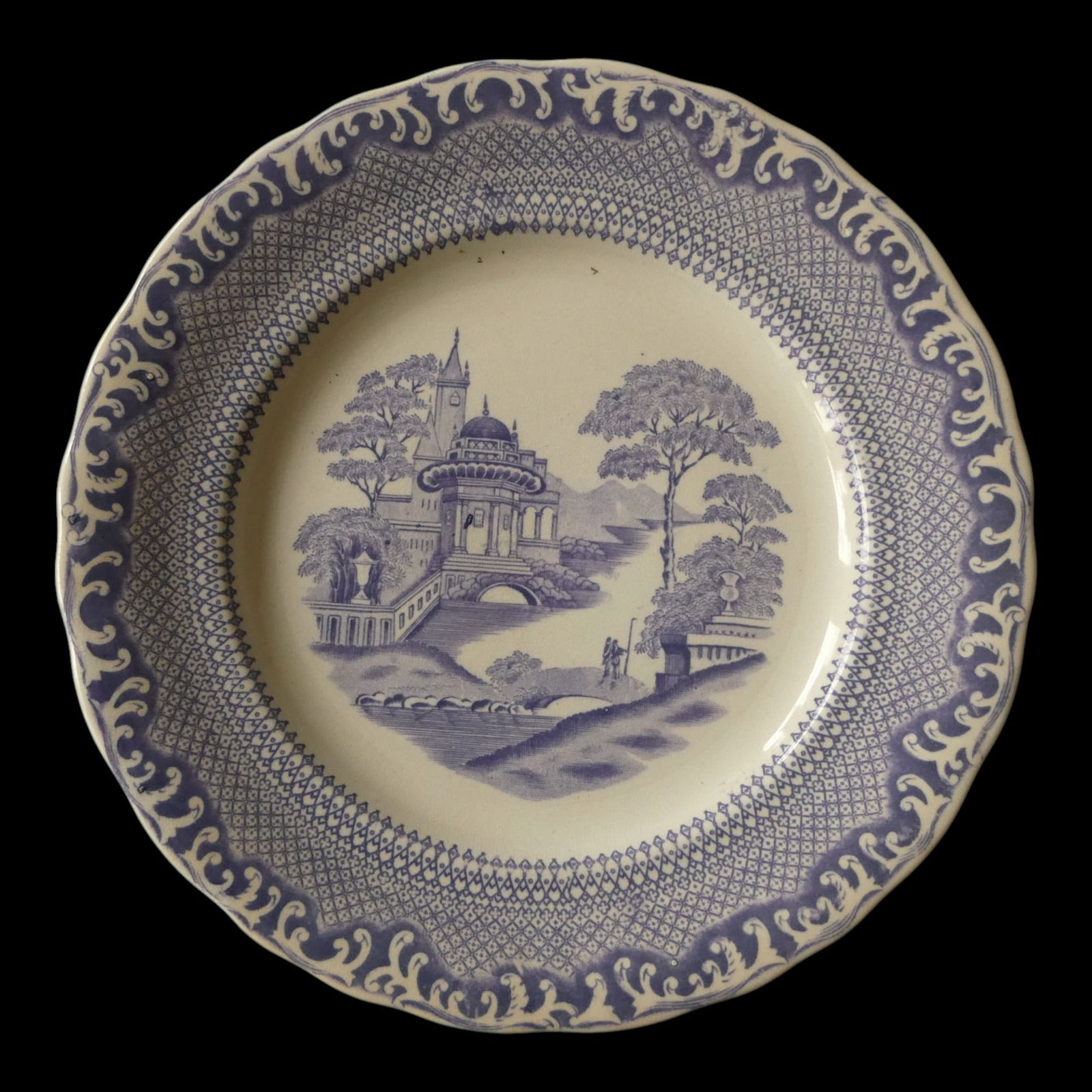 Rörstrand Tokio Blue Transferware Plate, 19th Century, 24.5 cm (1 of 5)