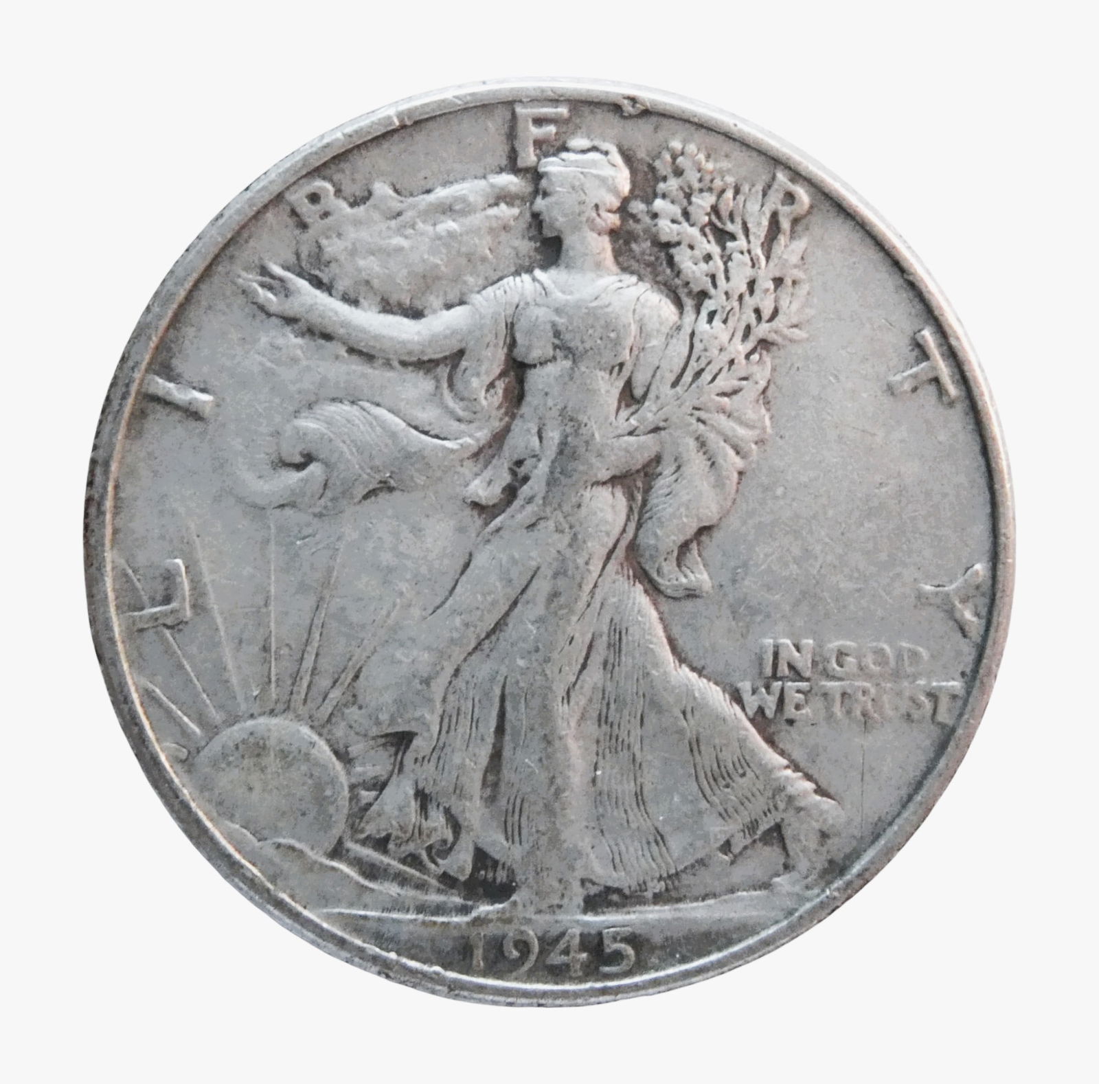 US 1945 Walking Liberty Half Dollar, Silver 0.900 (1 of 2)