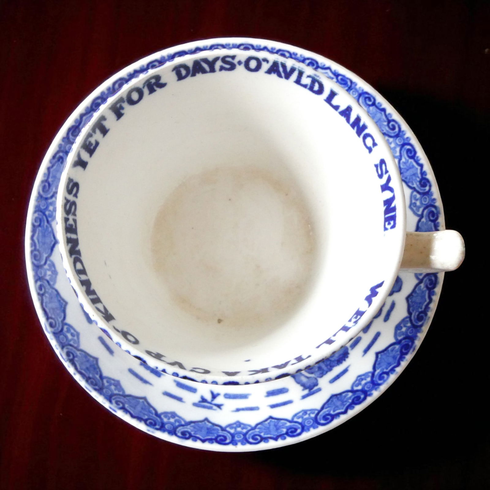 Copeland Spode teacup with saucer, Burns Pattern c.1850 - 7