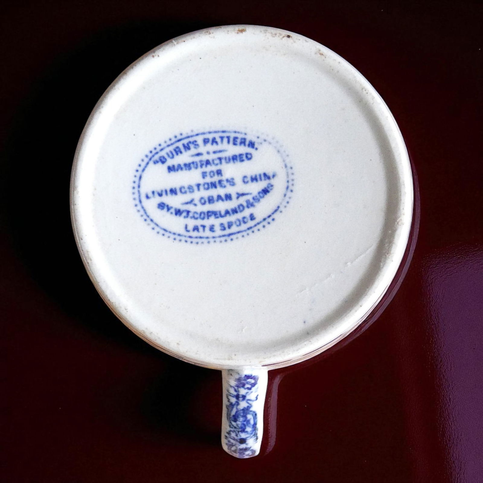 Copeland Spode teacup with saucer, Burns Pattern c.1850 - 4