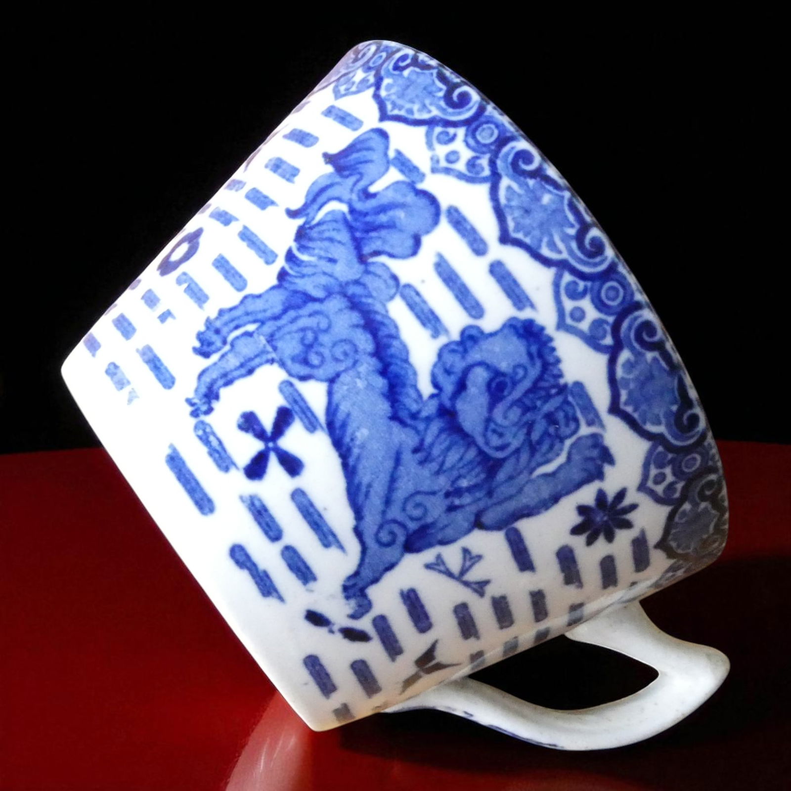 Copeland Spode teacup with saucer, Burns Pattern c.1850 - 6