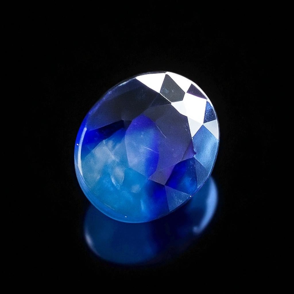 Fine 1.16 ct Bi-Color Sapphire, Oval Mixed Cut, ALGT Certified (2023) (1 of 15)