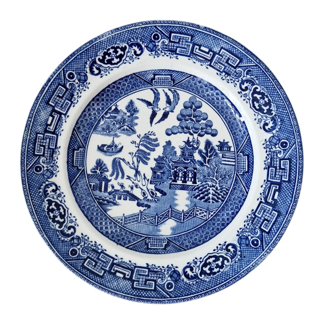Gustavsberg Blue Willow Plate, China-Inspired Style, 1926, No. 1026 IB3 (1 of 7)