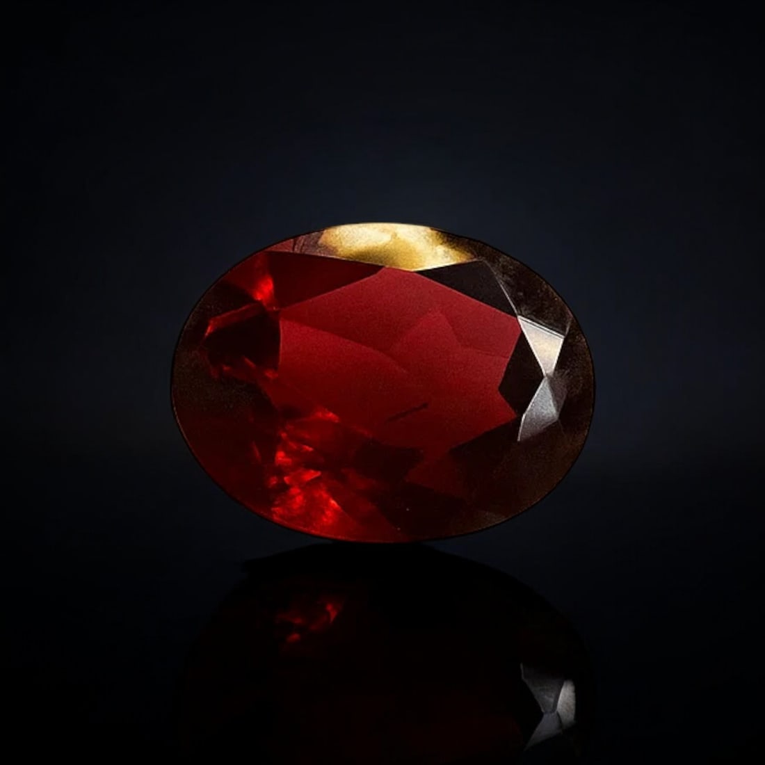 Natural Red Garnet Oval Faceted Gemstone 2.09 Carat Untreated (1 of 14)