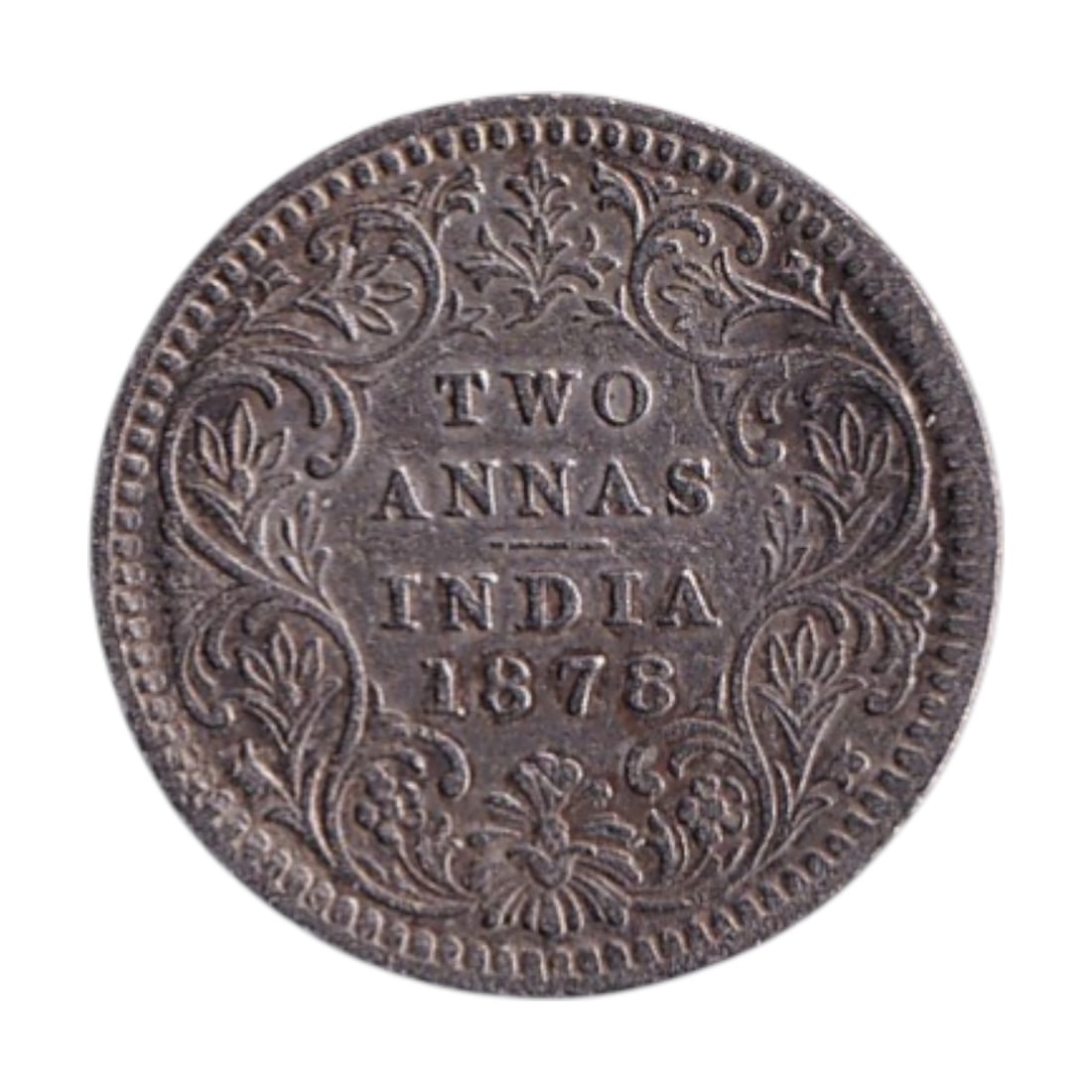 1878 British India 2 Annas Silver KM488 Victoria (1 of 2)