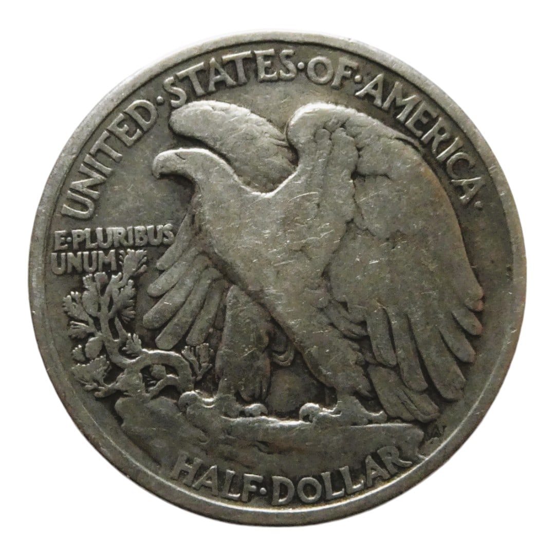 1936 Walking Liberty Half Dollar, 90% Silver, Circulated Example - 2