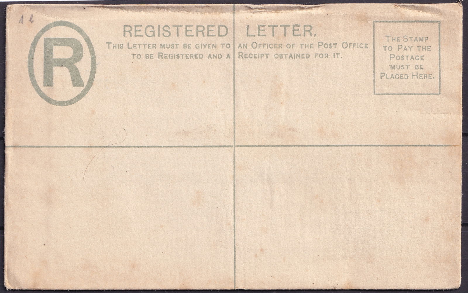 1880 Straits Settlements Registered Letter Five Cents Postal Stationery SG PS (1 of 2)