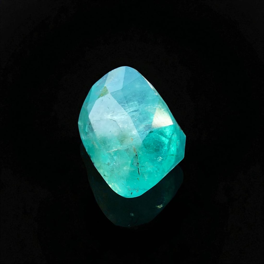 3.82 ct Natural Panjshir Emerald, Cushion Mixed Cut, IGI Certified: This 3.82 carat natural emerald, cushion mixed cut and certified by the International Gemological Institute (IGI Report No. 579354911, dated May 31, 2023), is sourced from the highly esteemed Panjshir