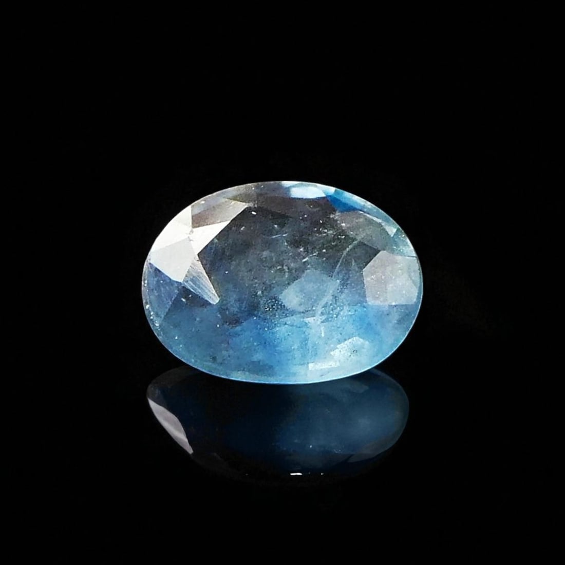 Natural blue sapphire oval mixed cut 0,3 curat ALGT certified (1 of 13)