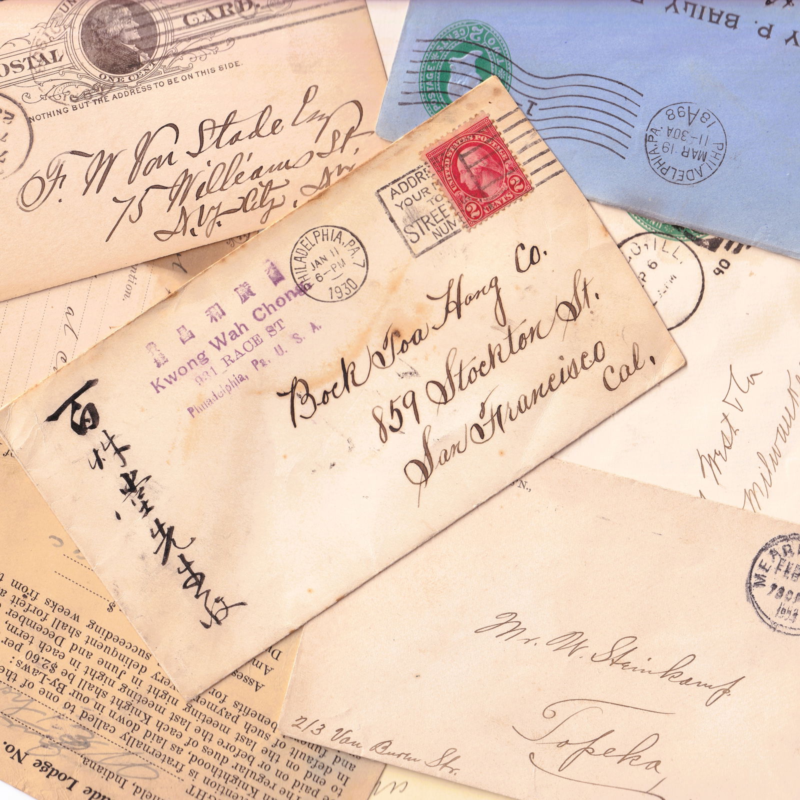 United States 1800s Early 1900s Postal History Group 30 Items Scott: This lot comprises thirty original United States postal history items dating from the nineteenth century through the early twentieth century, consisting of a diverse and representative selection of ma