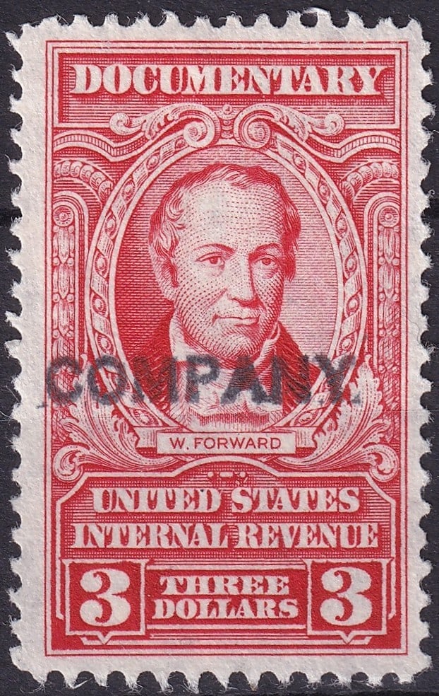 United States 1945 Documentary 3 Dollars W Forward COMPANY Overprint MNH (1 of 2)