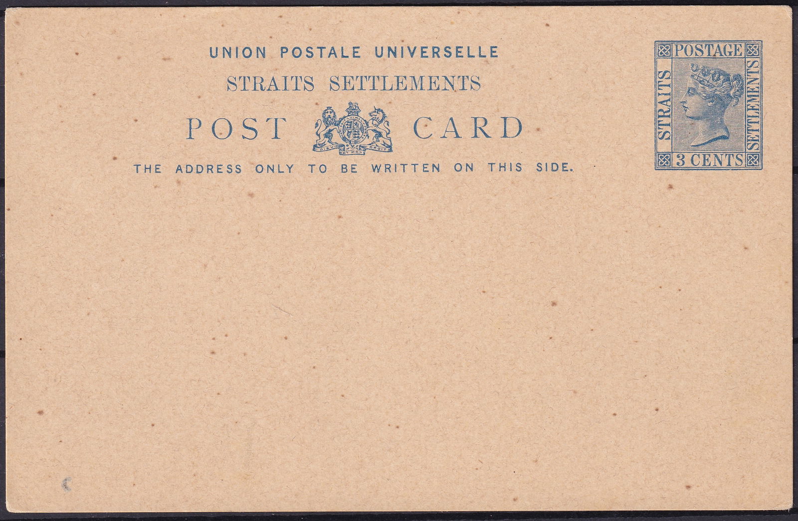 Straits Settlements 3 Cents UPU Queen Victoria Postal Card Mint (1 of 2)