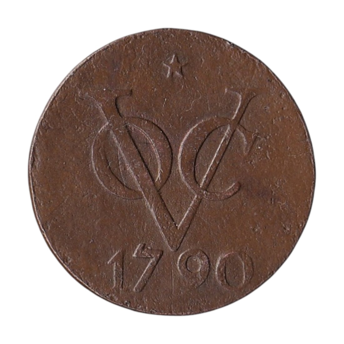 1790 Netherlands East Indies Java 1 Duit KM111.5 Utrecht: 1790 Netherlands East Indies 1 Duit copper coin KM111.5 issued for circulation on the island of Java under Dutch colonial administration. Struck in copper with a diameter of approximately 20 mm, this