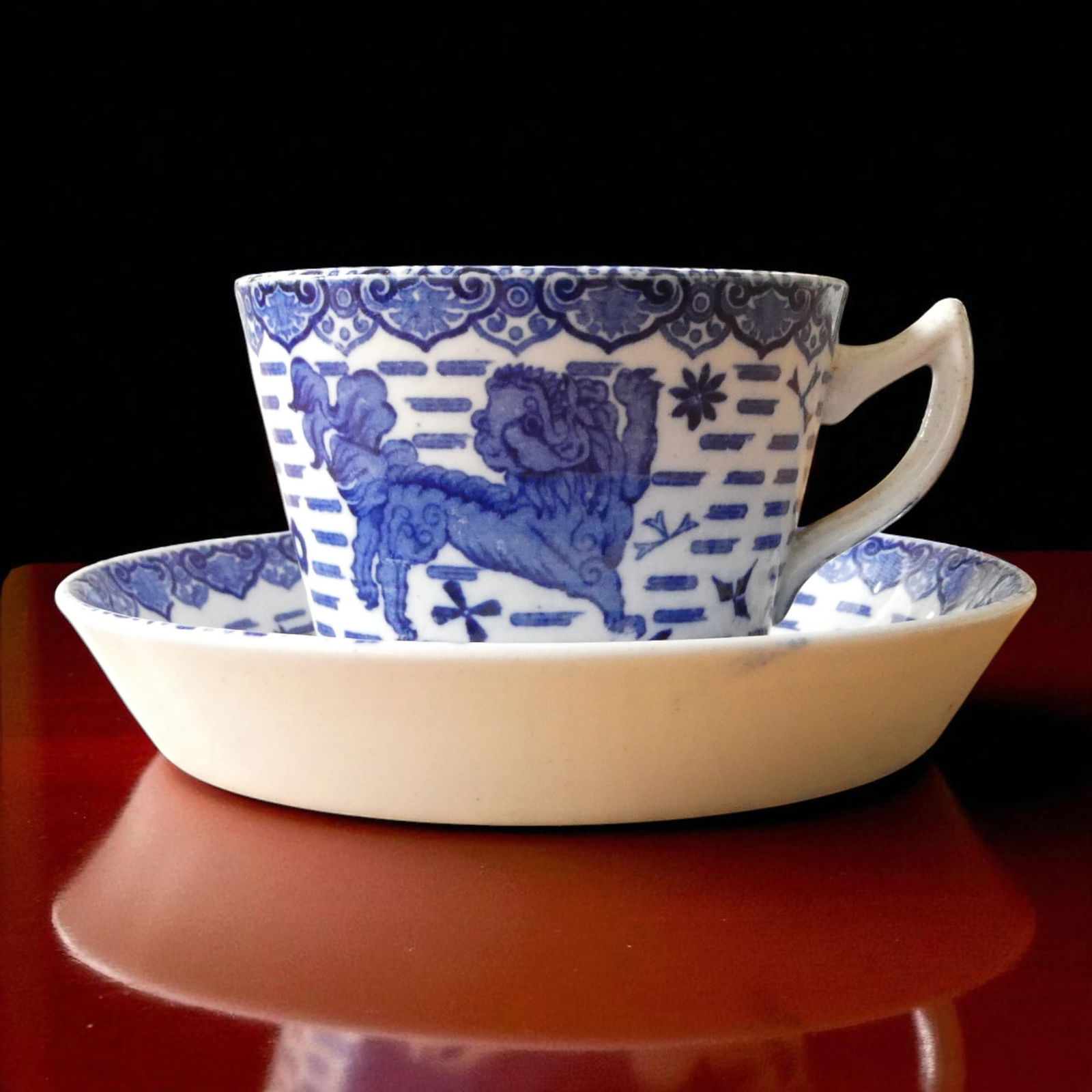 Copeland Spode teacup with saucer, Burns Pattern c.1850 - 2