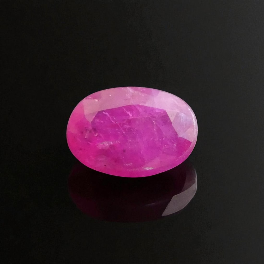 2.58 ct Natural Unheated Ruby, Intense Purplish Red, Oval Mixed Cut (1 of 13)