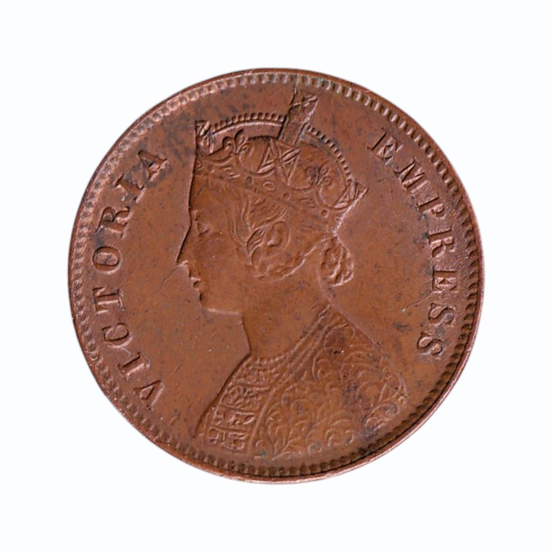 1894 India One Quarter Anna Victoria Empress British Colonial Coin: A classic British India copper coin, the One Quarter Anna dated 1894, issued under the reign of Queen Victoria as Empress of India. This piece represents the vast colonial monetary system administered