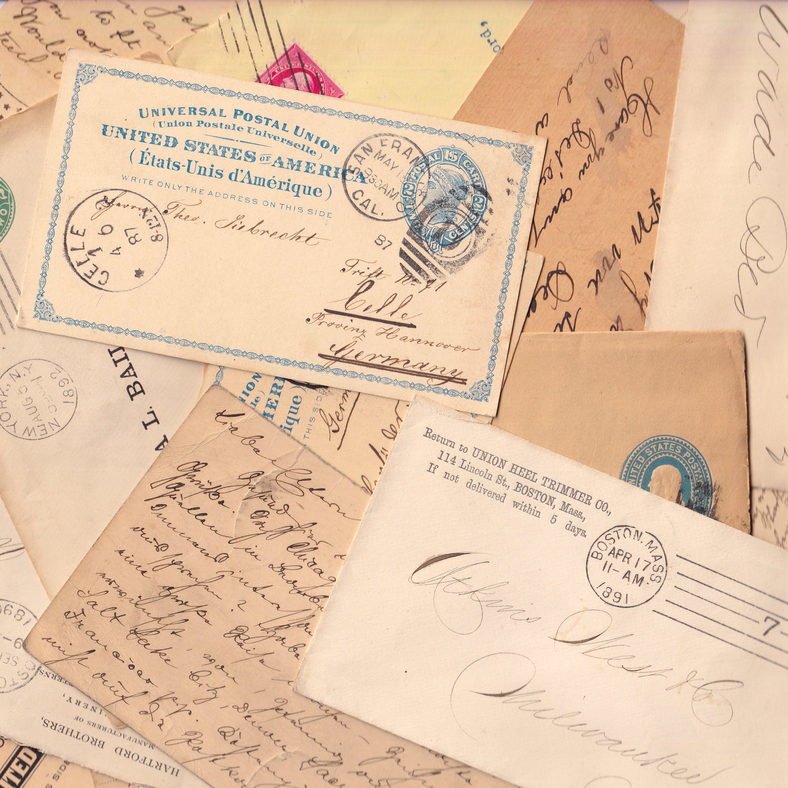 United States 1800s Postal History Group 30 Covers Wrappers Cards Scott (1 of 5)