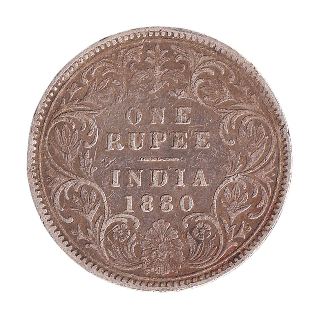 1880 India 1 Rupee KM492 Silver Victoria Empress British India (1 of 3)