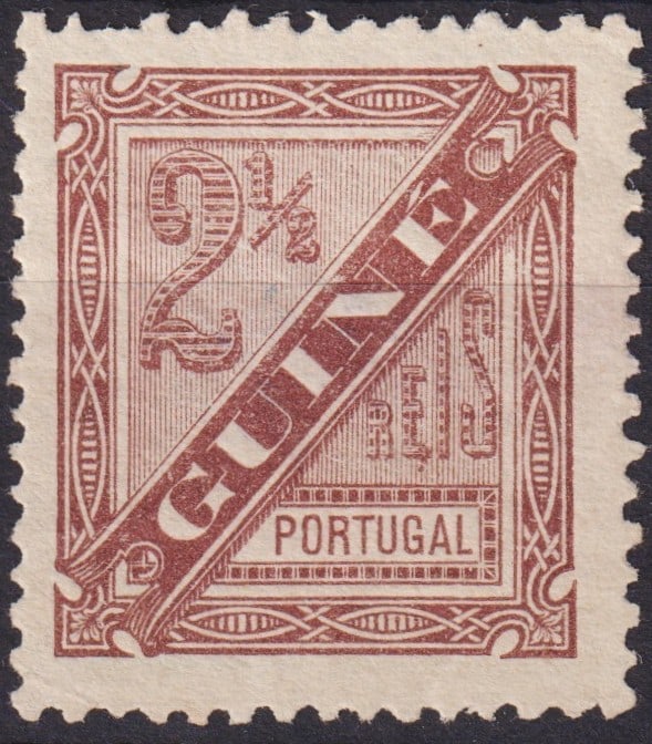 1893 Portuguese Guinea Newspaper Stamp 2½ Reis, Scott P1a: Issued on July 19, 1893, this rare newspaper stamp from Portuguese Guinea represents an important chapter in the postal history of Portugal’s overseas territories. Bearing the bold diagonal “GUINE