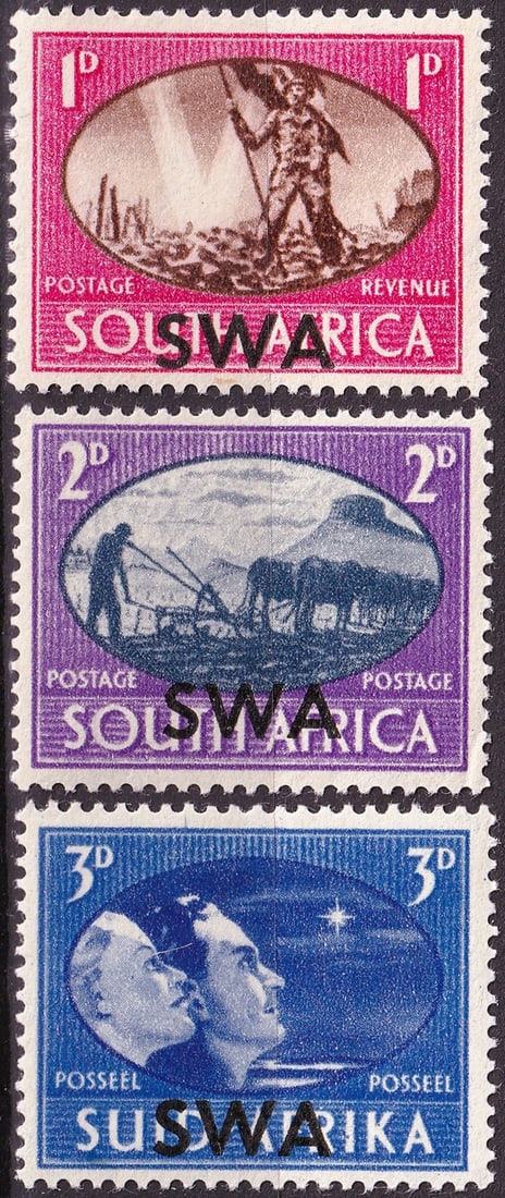 1940 British Occupation Somalia SU SWARIKA Overprints Scott N1-N3 (1 of 2)