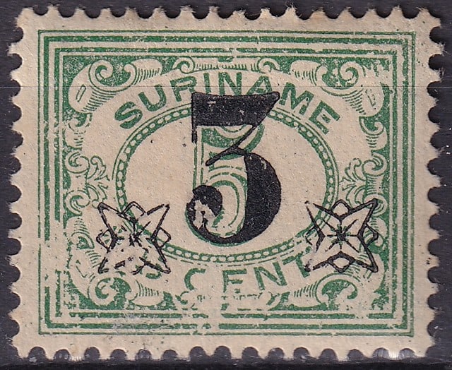 1925 Suriname 3c Overprint Numeral Scott 116 MH VF: A classic and collectible overprinted definitive issue from Suriname, originally released on December 19, 1925, and later surcharged to reflect revised postal rates within the Dutch colonial system. T