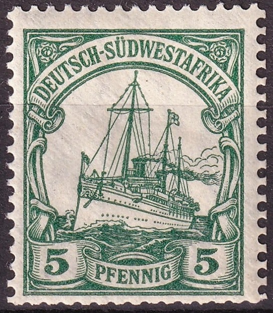 1906 German South West Africa Scott 27 Yacht 5Pf MNH Colonial (1 of 2)
