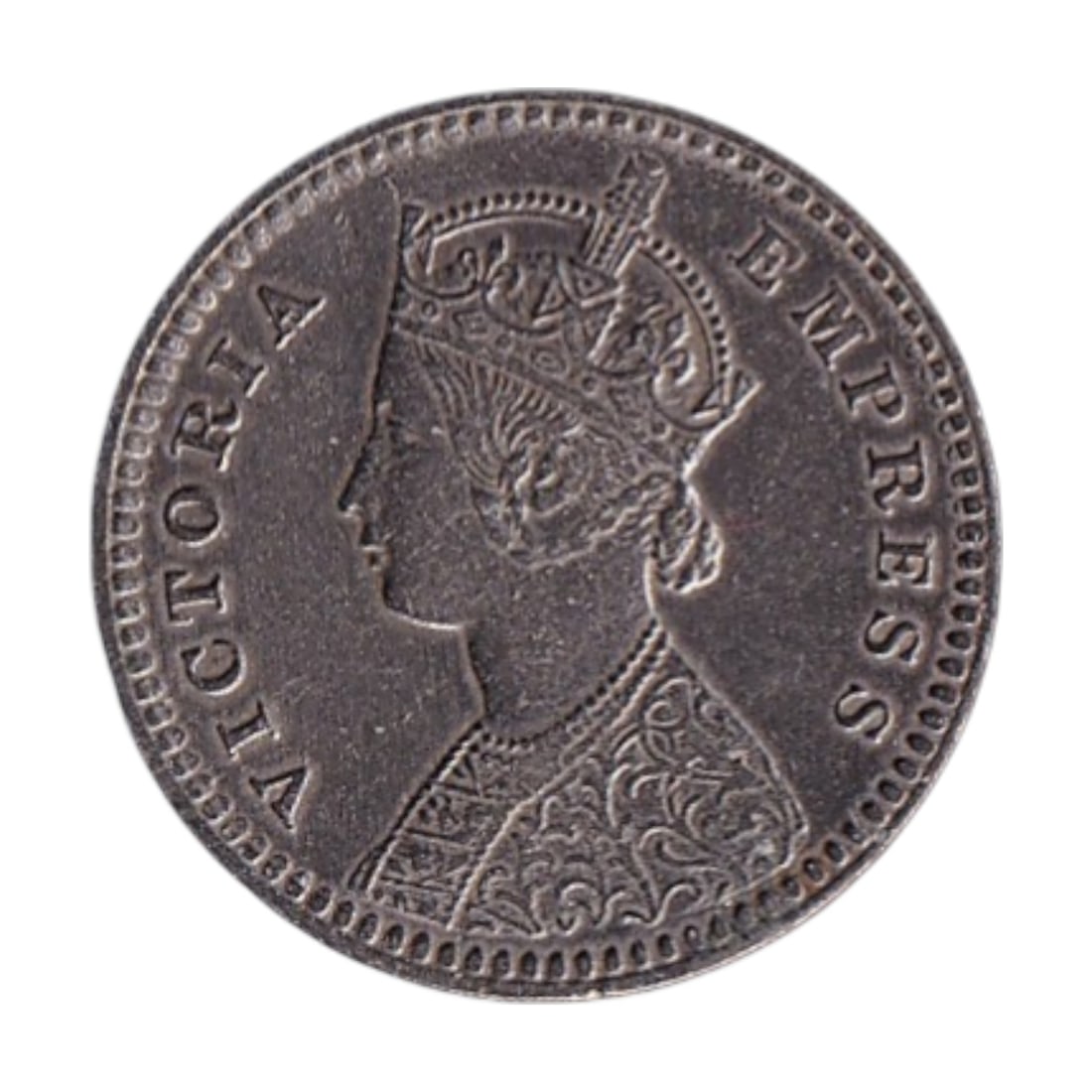 1895 British India 2 Annas Silver Victoria: Struck in 1895 under the reign of Queen Victoria this silver 2 Annas coin represents a classic fractional denomination of British India within the pre decimal rupee monetary system. Issued between 187