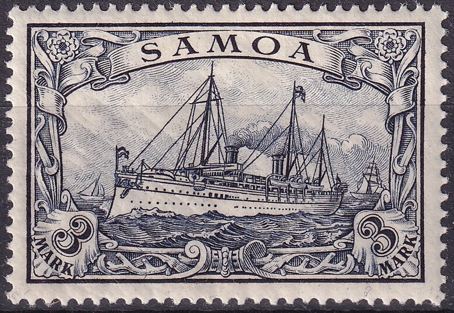 1901 Samoa German Colony Scott 68 3M Yacht Hohenzollern MNH (1 of 2)