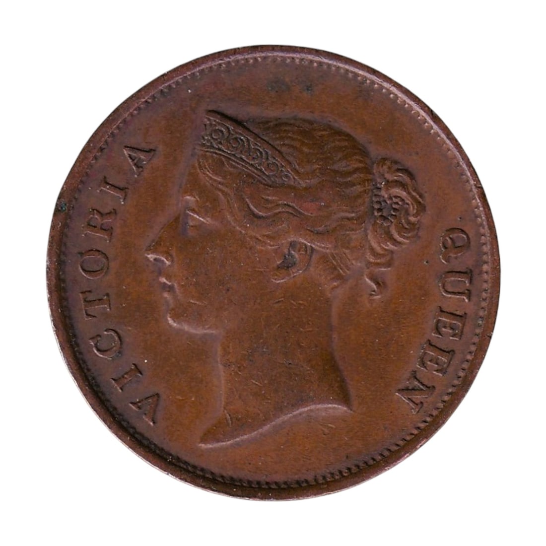 1862 Straits Settlements KM6 1 Cent Victoria British Colonial Copper (1 of 2)