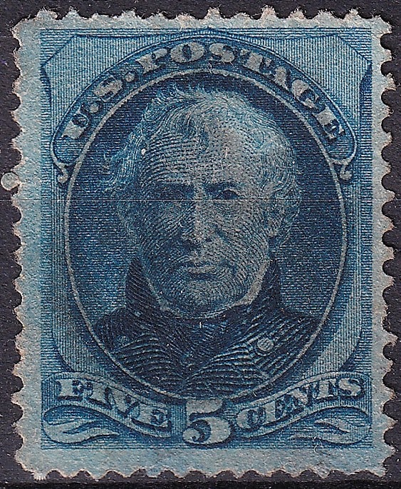 1875 USA 5c Zachary Taylor Scott 179c Continental Issue Used: A classic United States definitive from the Continental Bank Note Company period, this 1875 5 cent issue featuring President Zachary Taylor is catalogued as Scott 179c and represents an important tran