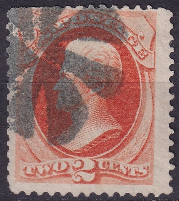US 1875 Continental Bank Note 2 cent, strong Killer Quincy III, Scott 178: Issued in June 1875 by the Continental Bank Note Company, this 2-cent definitive stamp features a finely engraved portrait of Andrew Jackson, the seventh President of the United States, printed in ric
