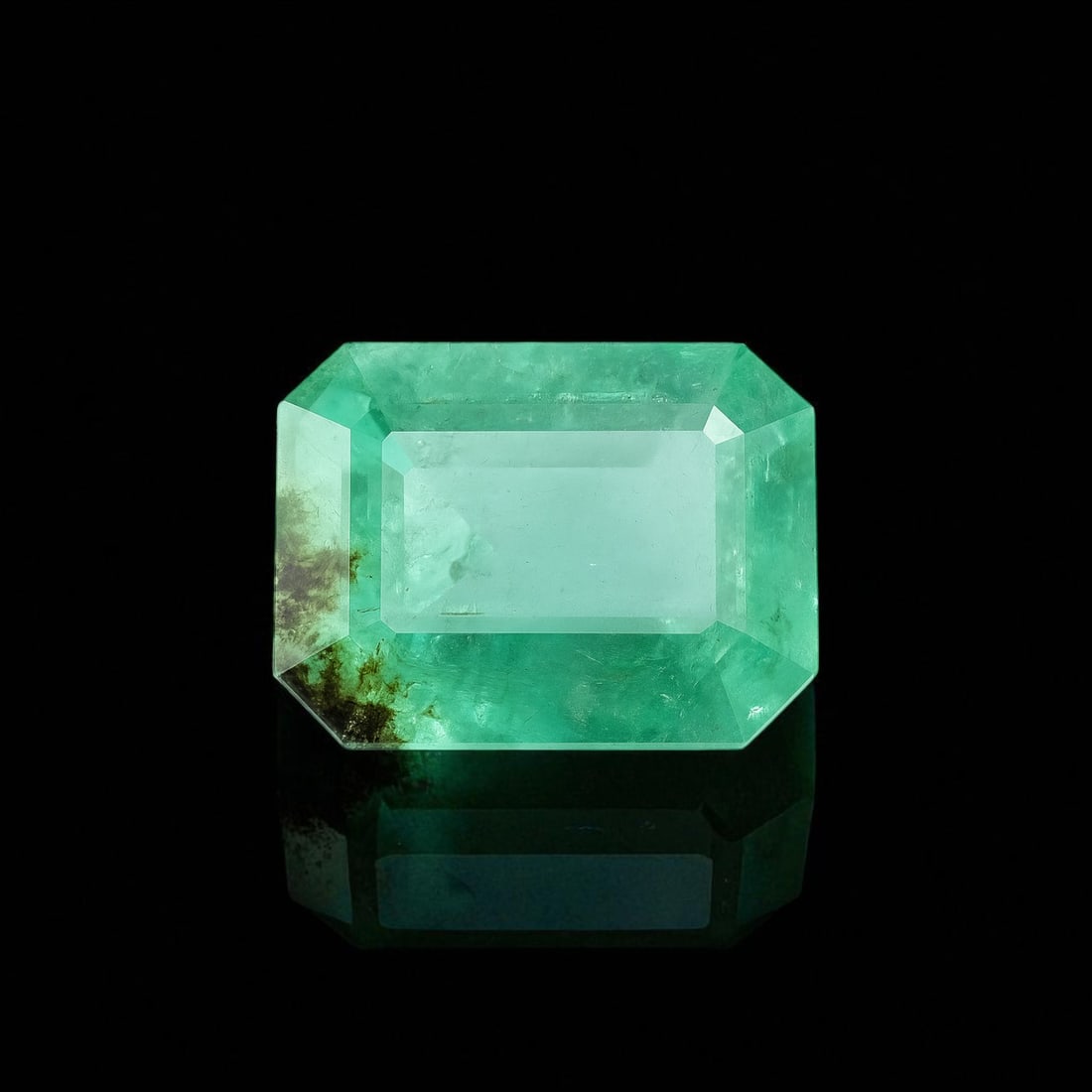 IGI Certified Emerald 3.58 ct, Bluish Green, Panjshir Origin, Mixed Cut: This natural emerald weighing 3.58 carats is certified by the International Gemological Institute (IGI) under report number 579354910. The gemstone is cut in an emerald mixed cut style, with a classic