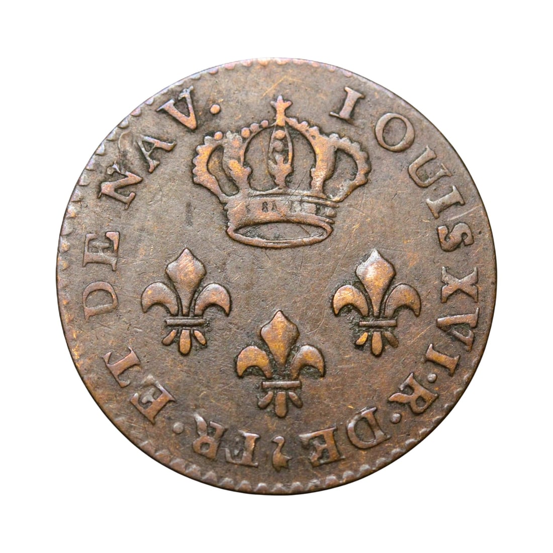 France Colonial Cayenne 2 Sous 1789 Louis XVI rare issue Silver Coppar Coin: This historic colonial coin of 2 sous dated 1789 was struck for circulation in Cayenne in French Guiana during the reign of Louis XVI and represents the monetary presence of France in one of its most 