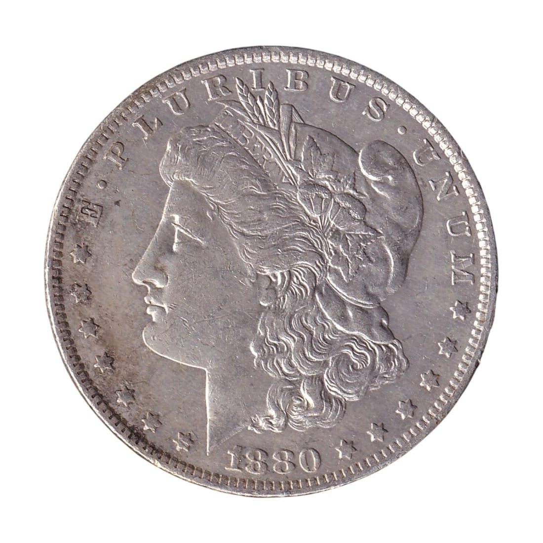1880.O USA New Orleans $1 Morgan Silver Dollar KM 110: 1880 United States of America $1 Morgan Silver Dollar, struck at the Carson City Mint (CC) in Nevada. This 1880-O? Morgan Silver Dollar is a one-dollar silver coin from the classic Morgan Dollar serie