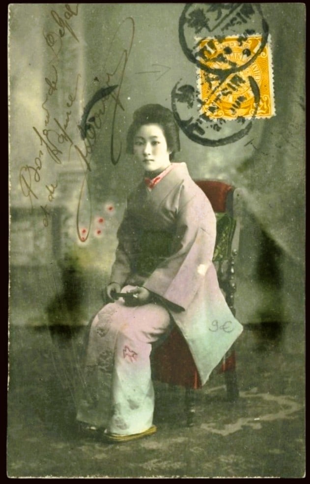 1902 China Coiling Dragon 1c Postcard Peking to Tientsin Scott 111: Issued during the late Qing Dynasty, this attractive 1902 Chinese picture postcard is franked with the 1 cent ochre Coiling Dragon stamp, Scott 111, and bears a clear Peking (Beijing) cancellation dat